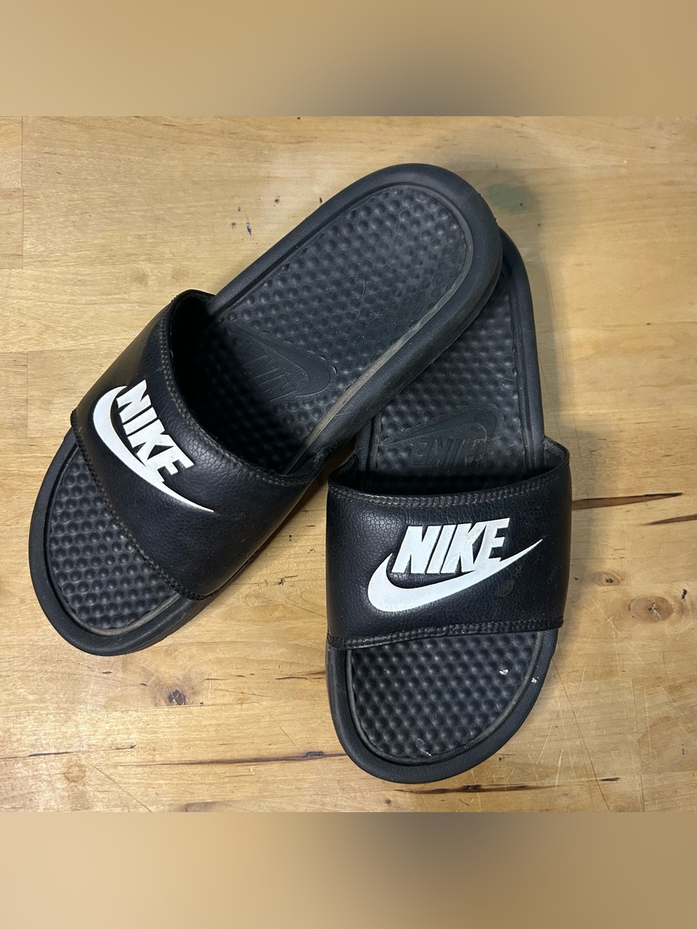 Nike Benassi JDI Slides Men’s 7 Black Sandals Slip On 343880-090